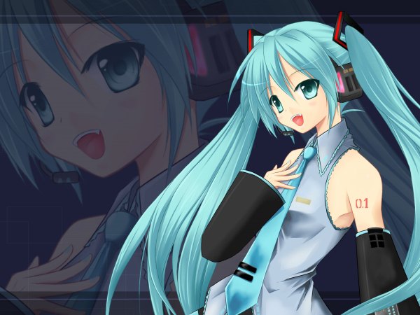 Anime picture 1200x900 with vocaloid hatsune miku zoom layer girl tagme