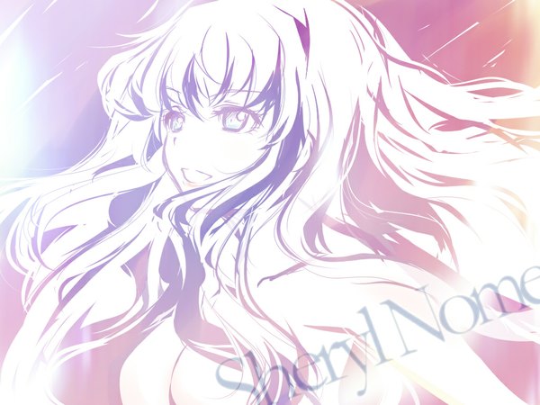 Anime picture 1024x768 with macross macross frontier sheryl nome g-ist long hair light erotic smile nude