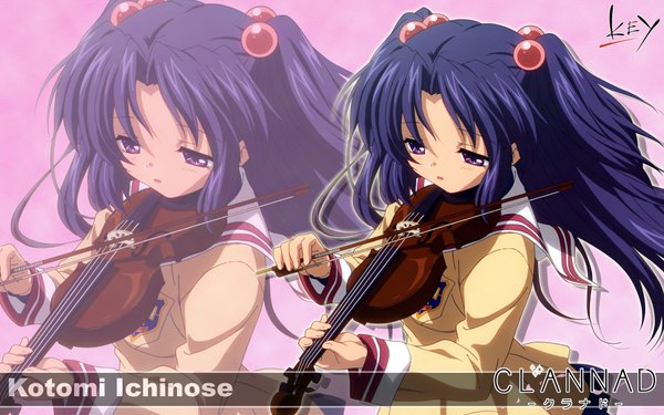 Anime picture 1920x1200 with clannad key (studio) ichinose kotomi highres wide image two side up