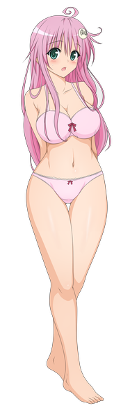 Anime picture 1400x4480 with toloveru toloveru darkness xebec lala satalin deviluke long hair tall image blush open mouth light erotic green eyes pink hair underwear only transparent background vector girl navel underwear panties lingerie bra
