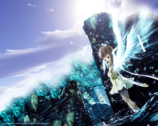 Anime picture 1280x1024 with wings tagme