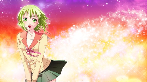 Anime picture 1920x1080 with vocaloid gumi e-megu (artist) highres wide image girl