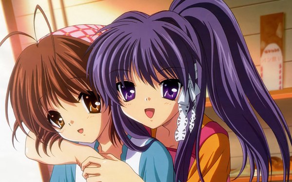 Anime picture 1920x1200 with clannad key (studio) furukawa nagisa fujibayashi kyou highres wide image