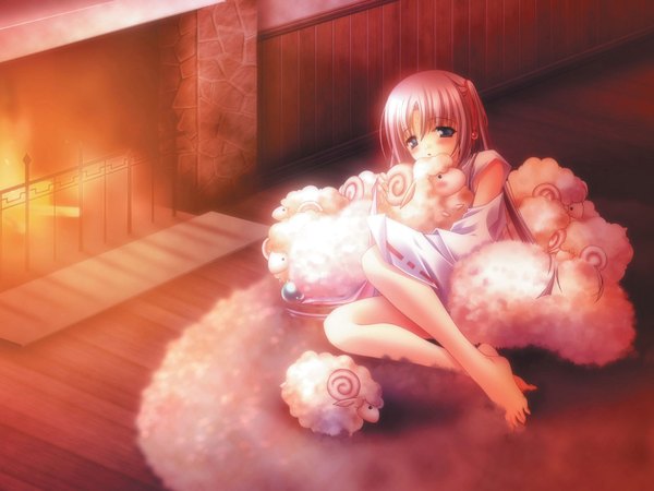 Anime picture 1600x1200 with yuki usagi (mofurafu) japanese clothes miko tagme