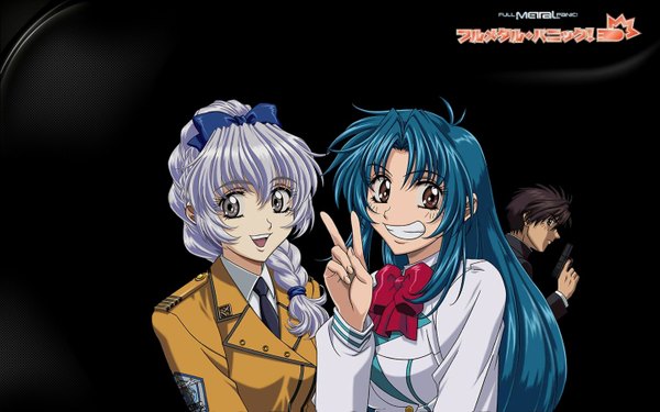 Anime picture 1440x900 with full metal panic! gonzo chidori kaname teletha testarossa wide image