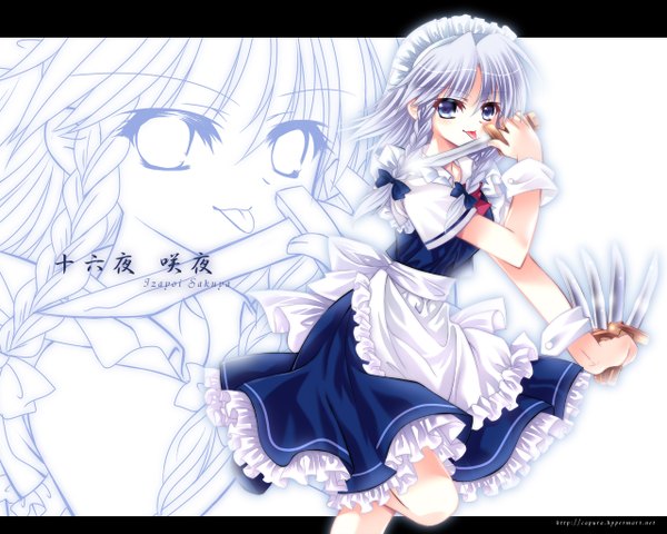 Anime picture 1280x1024 with touhou izayoi sakuya capura lin girl tagme