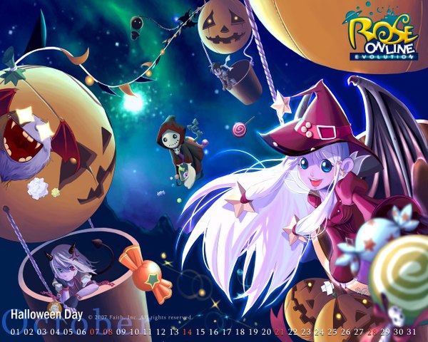 Anime picture 1280x1024 with halloween calendar tagme rose online