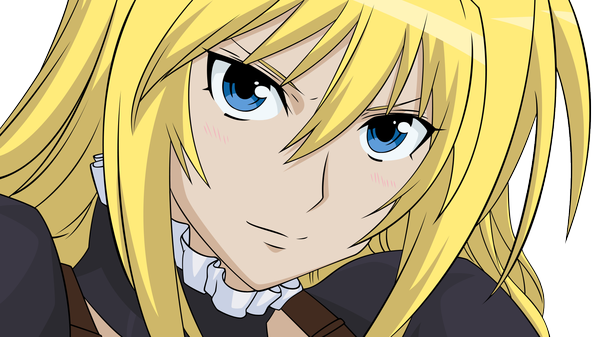Anime picture 1920x1080 with sekirei tsukiumi long hair blush highres blue eyes blonde hair wide image close-up transparent background face vector girl