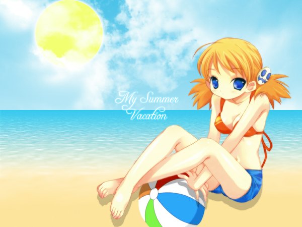 Anime picture 1024x768 with to heart 2 leaf (studio) sasamori karin light erotic girl swimsuit