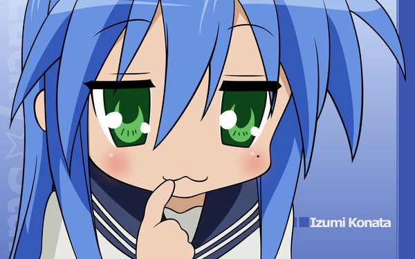 Anime picture 1920x1200 with lucky star kyoto animation izumi konata highres wide image :3 girl