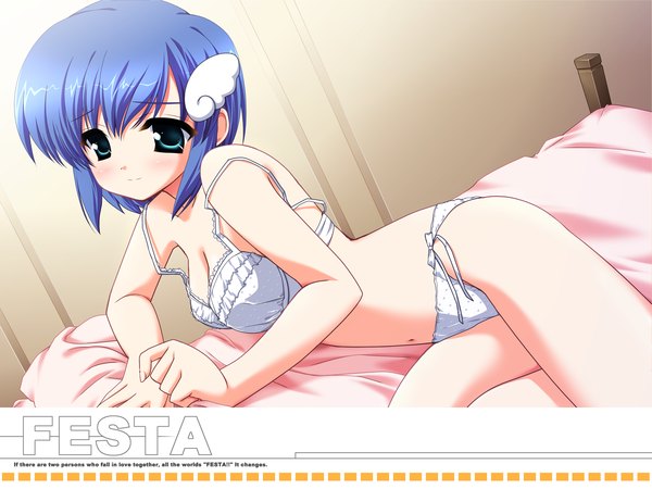 Anime picture 1600x1200 with festa!! hyper girls pop hagiwara onsen light erotic wallpaper underwear only underwear panties