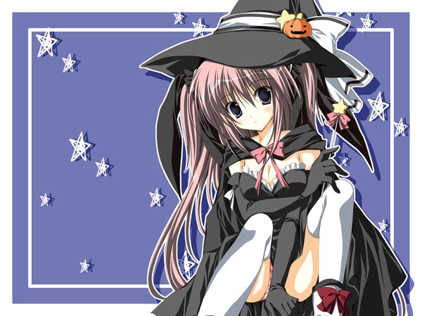 Anime picture 1600x1200 with supreme candy (game) korie riko light erotic pantyshot sitting witch underwear panties striped panties