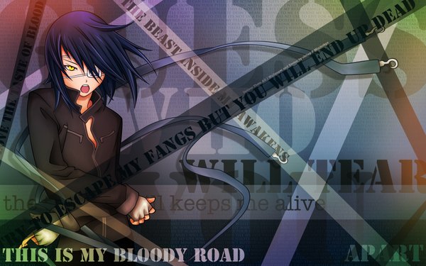 Anime picture 1920x1200 with air gear toei animation wanijima agito chrisp highres wide image yellow eyes blue hair eyepatch