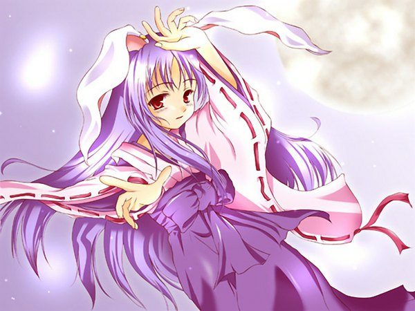 Anime picture 1500x1125 with touhou reisen udongein inaba japanese clothes bunny ears bunny girl miko girl