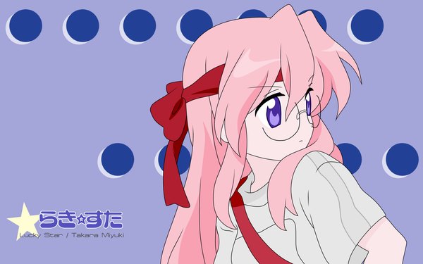 Anime picture 1920x1200 with lucky star kyoto animation takara miyuki highres wide image girl glasses