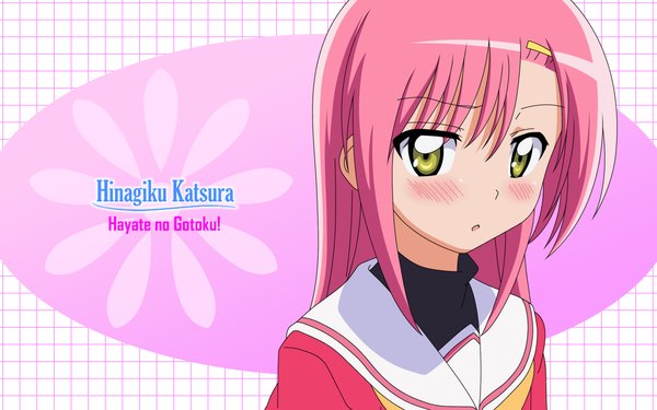 Anime picture 1920x1200 with hayate no gotoku! katsura hinagiku highres wide image pink hair vector serafuku