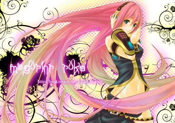Anime picture 1414x1000 with vocaloid megurine luka watermark girl tagme