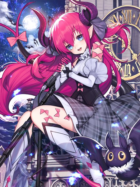 Anime-Bild 1000x1333 mit fate (series) fate/grand order fate/extra fate/extra ccc rojiura satsuki: chapter heroine sanctuary elizabeth bathory (fate) (all) elizabeth bathory (fate) elizabeth bathory (second ascension) (fate) kyundoo single long hair tall image looking at viewer blush fringe short hair open mouth blue eyes smile hair between eyes
