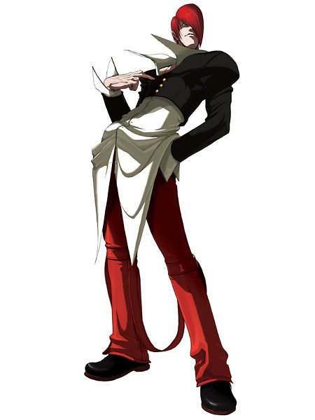 Anime picture 900x1200 with the king of fighters snk yagami iori tagme (artist) single tall image fringe short hair simple background white background full body red hair hair over one eye grey eyes hand in pocket boy boots pants