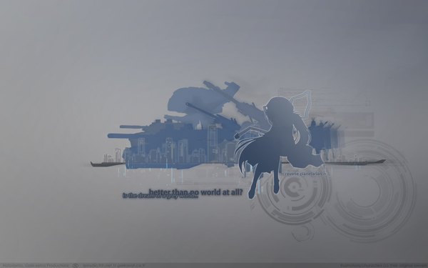 イラスト 1440x900 と Planetarian ～ちいさなほしのゆめ～ wide image grey background dark background