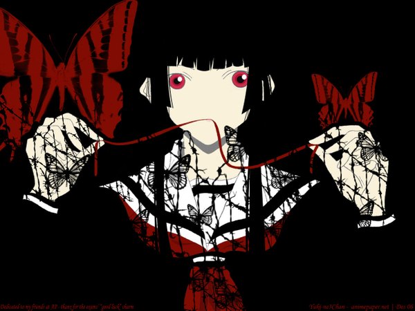 Anime picture 1280x960 with hell girl studio deen enma ai blending tagme