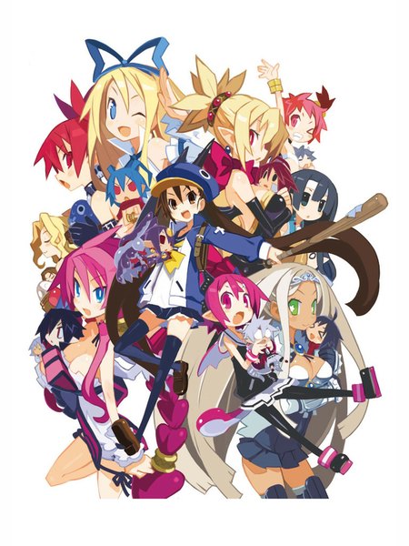 Anime picture 768x1024 with disgaea makai senki disgaea 2 makai senki disgaea 4 makai senki disgaea 3 etna (disgaea) flonne prinny laharl rozalin adell valvatorez kazamatsuri fuuka hanako yukimaru fenrich desco taro (disgaea) raspberyl (disgaea) sapphire rhodonite vulcanus