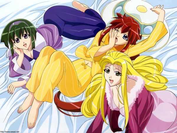 Anime picture 1280x960 with vandread gonzo dita liebely jura basil elden barnette orangello pajamas