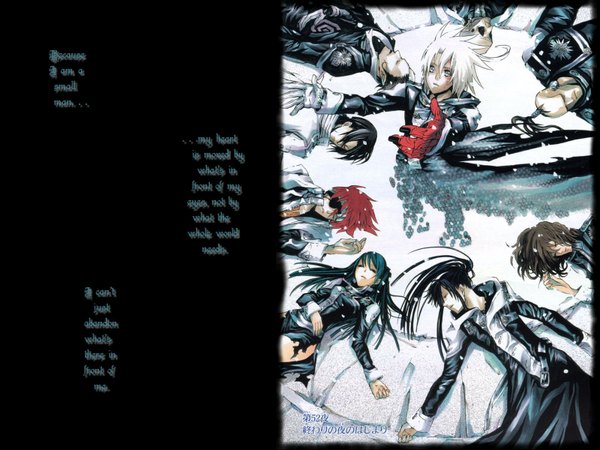 Anime picture 1600x1200 with d.gray-man allen walker kanda yuu lavi lenalee lee miranda lotto arystar krory komui lee bookman