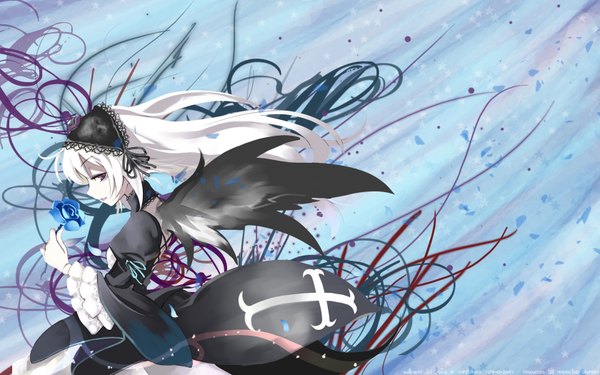 Anime picture 1680x1050 with rozen maiden suigintou wide image tagme