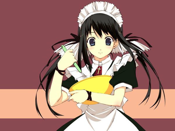 Anime picture 1600x1200 with murakami suigun black hair maid tagme