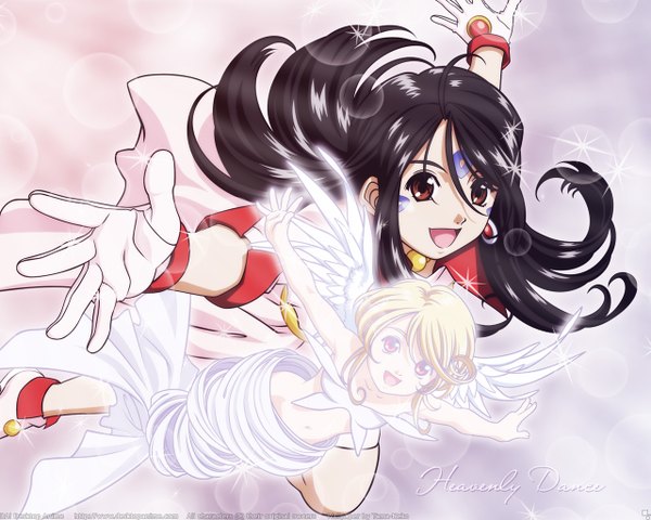 Anime picture 1280x1024 with aa megami-sama anime international company skuld angel gloves wings