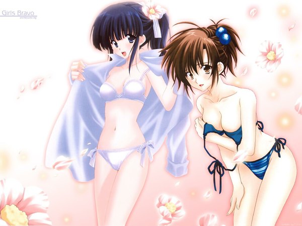 Anime picture 1600x1200 with girls bravo kojima kirie koyomi hare nanaka light erotic swimsuit