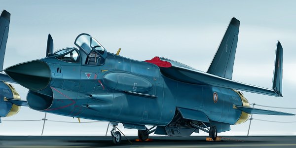 Аниме картинка 1200x600 с оригинальное изображение kcme широкое изображение оружие самолёт истребитель f-8e