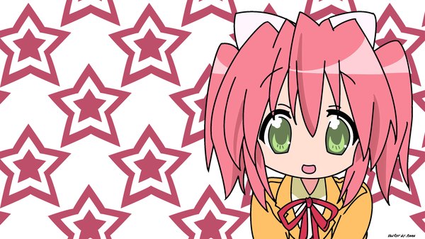 Anime picture 2816x1584 with lucky star kyoto animation kobayakawa yutaka highres wide image girl star (symbol)