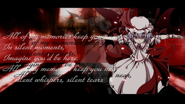 Anime picture 1440x810 with touhou remilia scarlet wide image girl