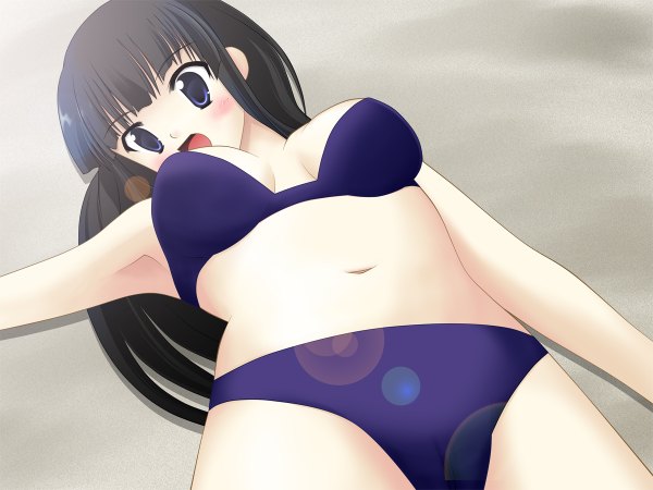 Anime picture 1200x900 with k-on! kyoto animation akiyama mio light erotic swimsuit bikini