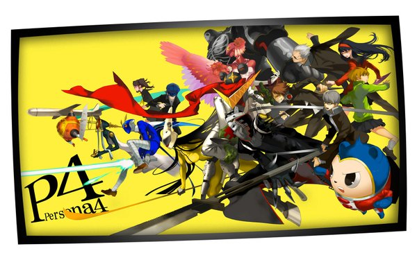 Anime picture 1680x1050 with persona 4 persona wide image yellow background