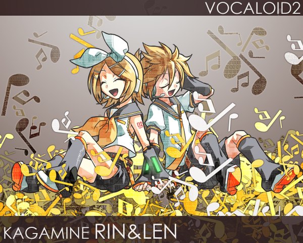 Anime picture 1280x1024 with vocaloid kagamine rin kagamine len girl tagme