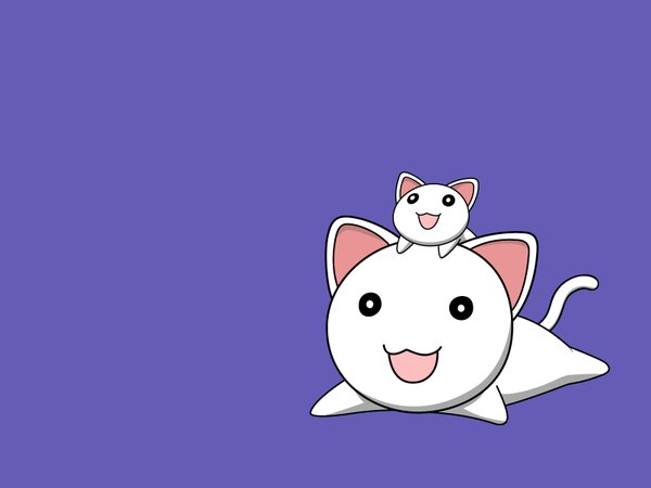 Аниме картинка 1600x1200 с адзуманга j.c. staff nekokoneko без людей векторная графика фиолетовый фон кот (кошка)