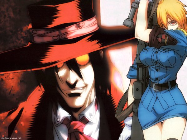 Anime picture 1280x960 with hellsing alucard (hellsing) seras victoria tagme
