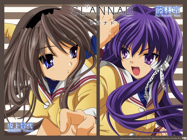 Anime picture 2048x1536 with clannad key (studio) fujibayashi kyou sakagami tomoyo highres