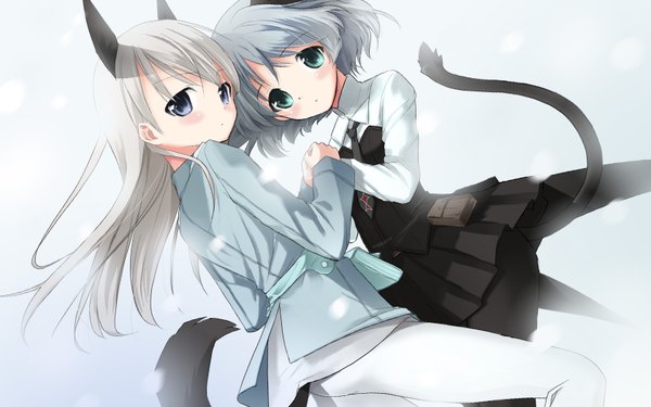 Anime picture 1680x1050 with strike witches sanya v. litvyak eila ilmatar juutilainen wide image