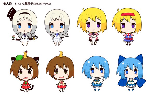 Anime picture 1560x1001 with mahou shoujo madoka magica infinite stratos ano hi mita hana no namae wo bokutachi wa mada shiranai nichijou touhou shaft (studio) a-1 pictures kyoto animation 8bit konpaku youmu alice margatroid cirno miki sayaka chen charles dunois honma meiko mystia lorelei aioi yuuko mystia lorelei (bird) ideolo