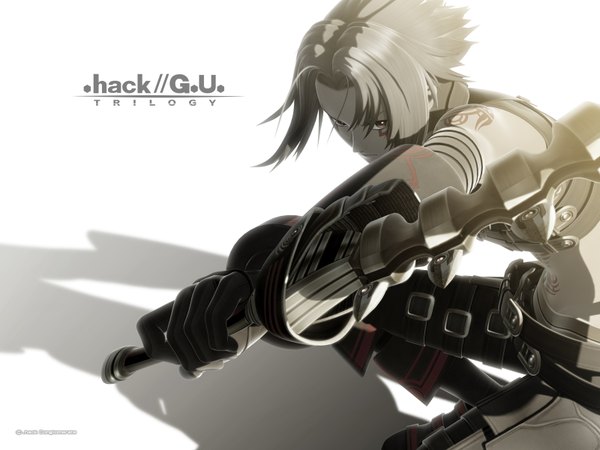 Anime picture 1600x1200 with .hack// .hack//g.u. haseo white background tagme