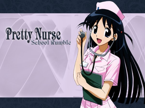Anime picture 1600x1200 with school rumble tsukamoto tenma twintails wallpaper short twintails nurse girl
