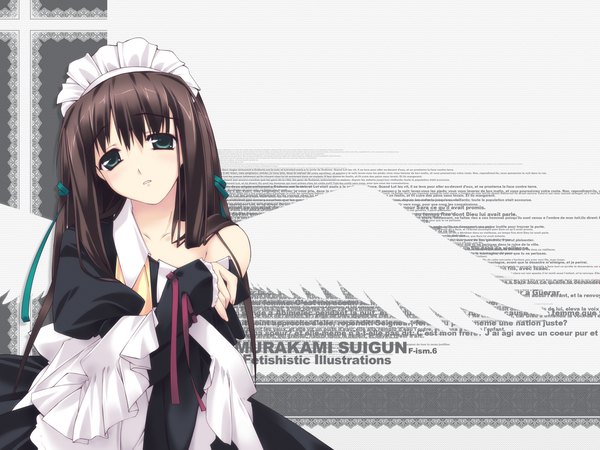 Anime picture 1600x1200 with f-ism murakami suigun maid wings tagme