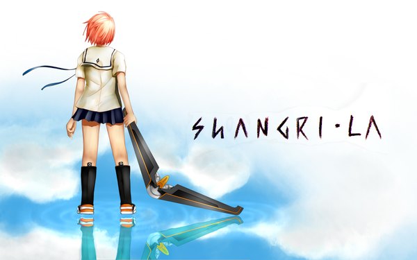 Anime picture 1920x1200 with shangri-la houjou kuniko tom highres wide image from behind wallpaper girl boomerang