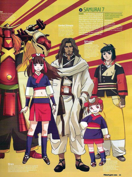 Anime picture 1665x2238 with samurai 7 gonzo kambei shimada katsushiro okamoto kirara kikuchiyo komachi tall image scan