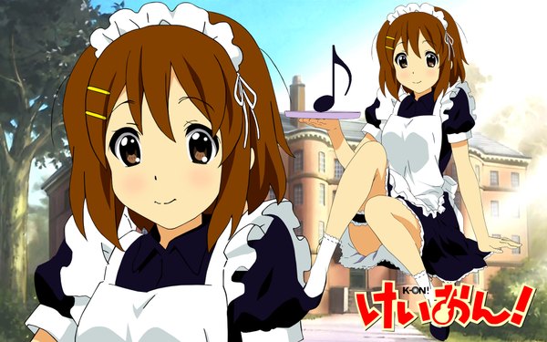 Anime picture 1920x1200 with k-on! kyoto animation hirasawa yui highres wide image maid