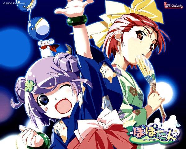 Anime picture 1280x1024 with popotan mii (popotan) mai (popotan) unagi mie tagme